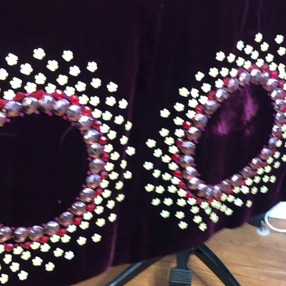 Vintage 60’s velvet sequin beaded sequin cape - Picture 8 of 16